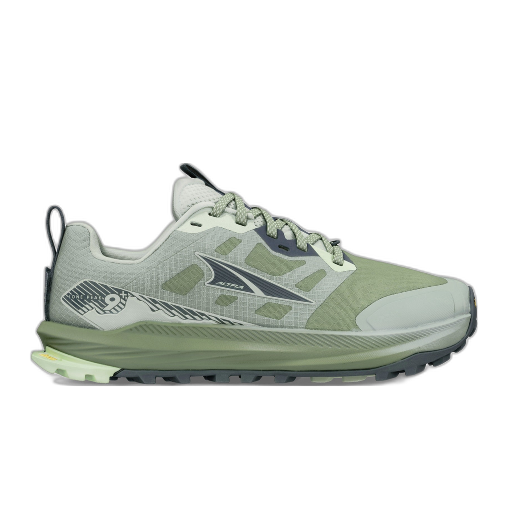 נעלי ריצת שטח Altra Lone Peak 9+ לנשים בירוק מרווה - מבט צד