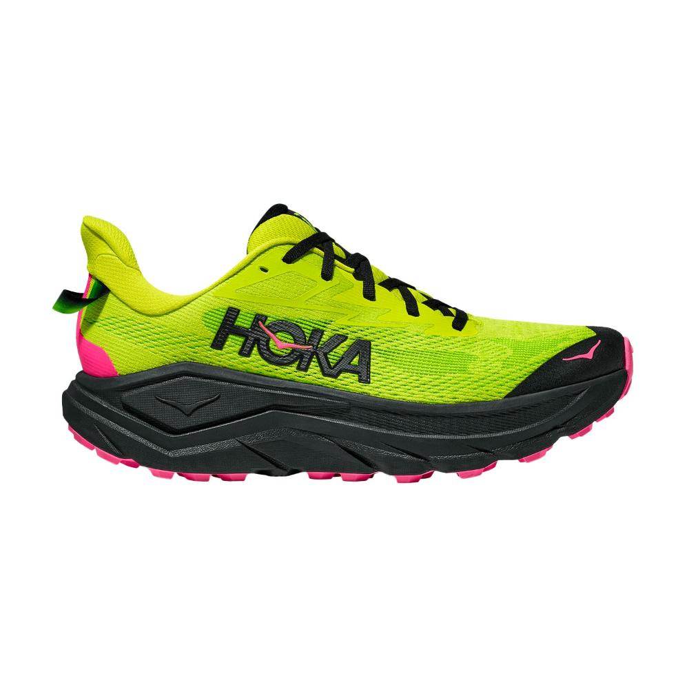 ה-Hoka Challenger 8 (1168716/NHK NEON) הוא נעל ריצת שטח לגברים בצבעי צהוב ניאון ושחור עם נגיעות ורודות ולוגו Hoka, מושלמת לרצים המחפשים נוחות וסגנון. נעלי ריצת שטח הוקה צאלנגר 8 לגברים.