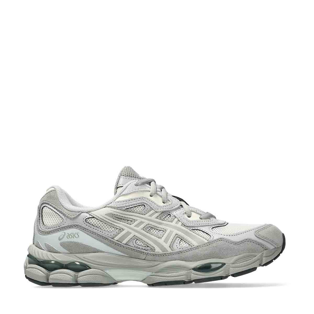 נעלי אסיקס אופנה לנשים Asics GEL-NYC בצבע Cream/Light Sage – מבט צד חיצוני על הגפה הרב-שכבתית