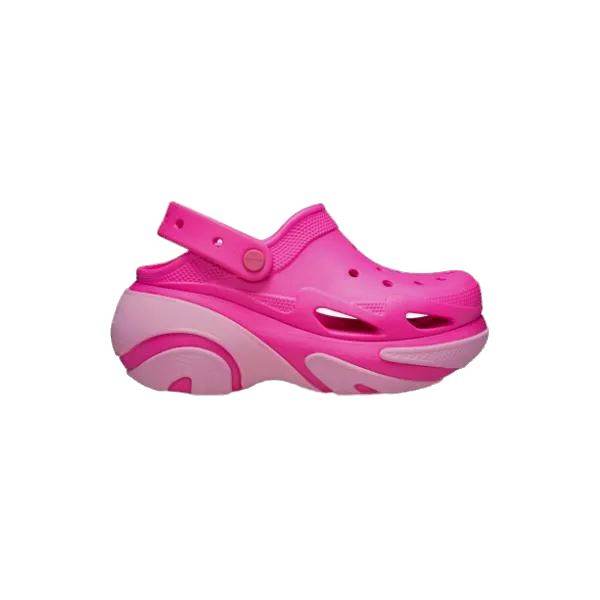 כפכפי פלטפורמה קלוג באבל קראש קרוקס ורודות Crocs 210061-6TW Bubble Crush Clog - AroSport