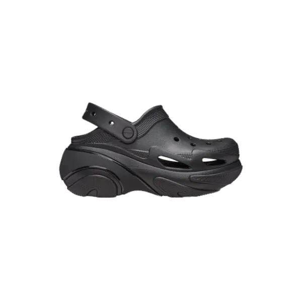 כפכפי פלטפורמה קלוג באבל קראש קרוקס שחורות Crocs 210061-0WC Bubble Crush Clog Triple Black - AroSport