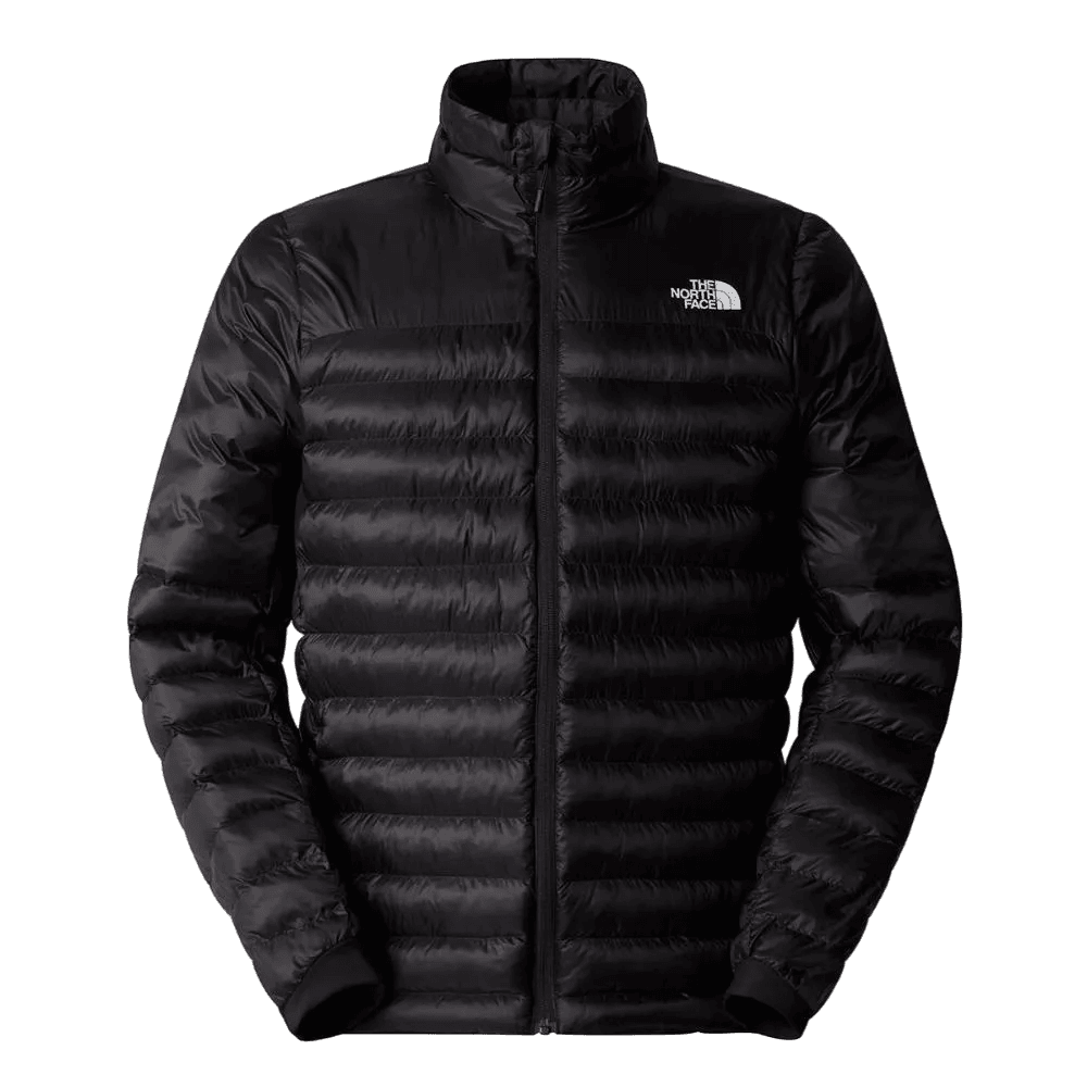 The North Face TERRA PEAK ג'קט פוך שחור, מרופד ומבודד עם רוכסן קדמי ולוגו The North Face על החזה השמאלי.