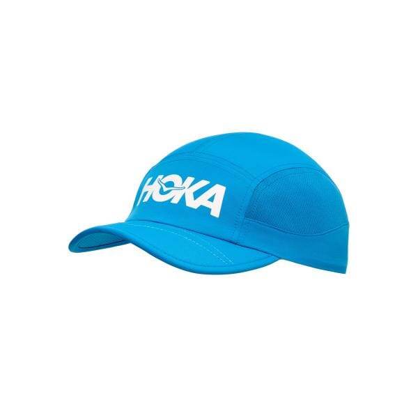 Hoka U 1164330/HKB RUN HAT בצבע כחול עם לוגו לבן בחזית, [OS].
