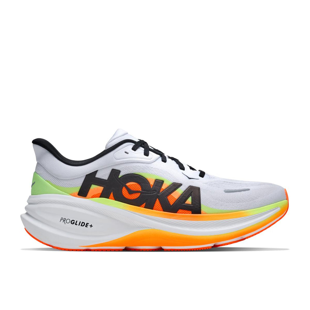 נעלי ריצה Hoka Clifton Pro לגברים בצבע Cosmic Grey/Black – מבט צד עם סוליה עבה ולוגו Hoka.