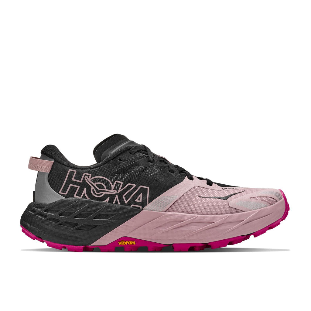 נעלי ריצת שטח הוקה ספידגוט 7 לנשים Hoka Speedgoat 7 בצבע Black/Pink Opal – מבט צד חיצוני