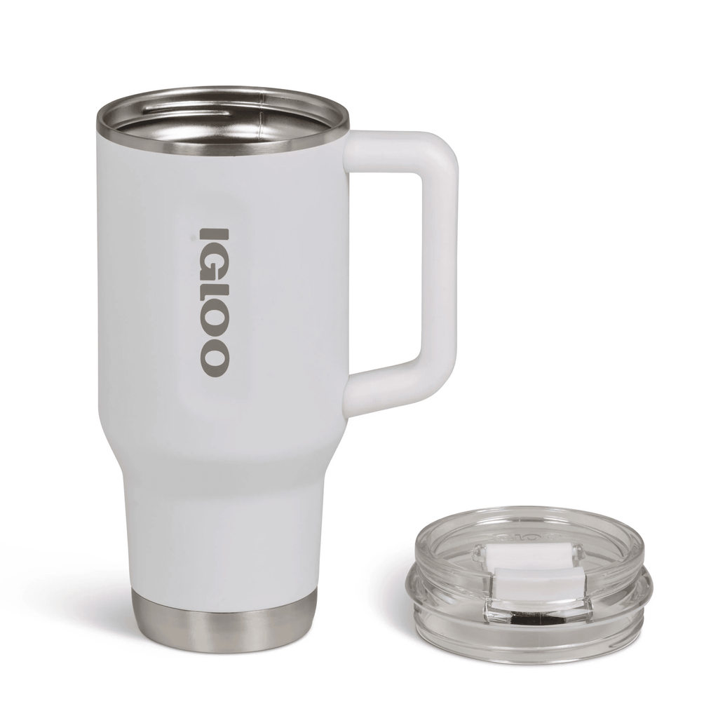 ספל שתיה תרמי Igloo Flip 'N' Sip Travel Mug Light White 1L - AroSport - Igloo