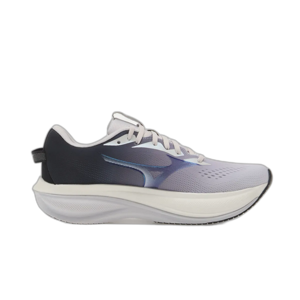 נעל ריצה Mizuno Wave Rider 30 Vulcan לגברים בגוון שחור, לילך ולבן – מבט צד חיצוני