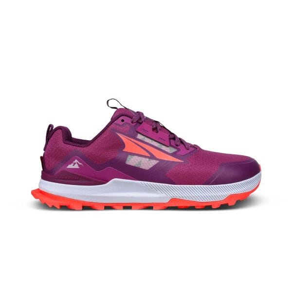 נעל ריצת שבילים Altra LONE PEAK 7 A0A7R7G580 לנשים, בצבעי סגול וכתום.