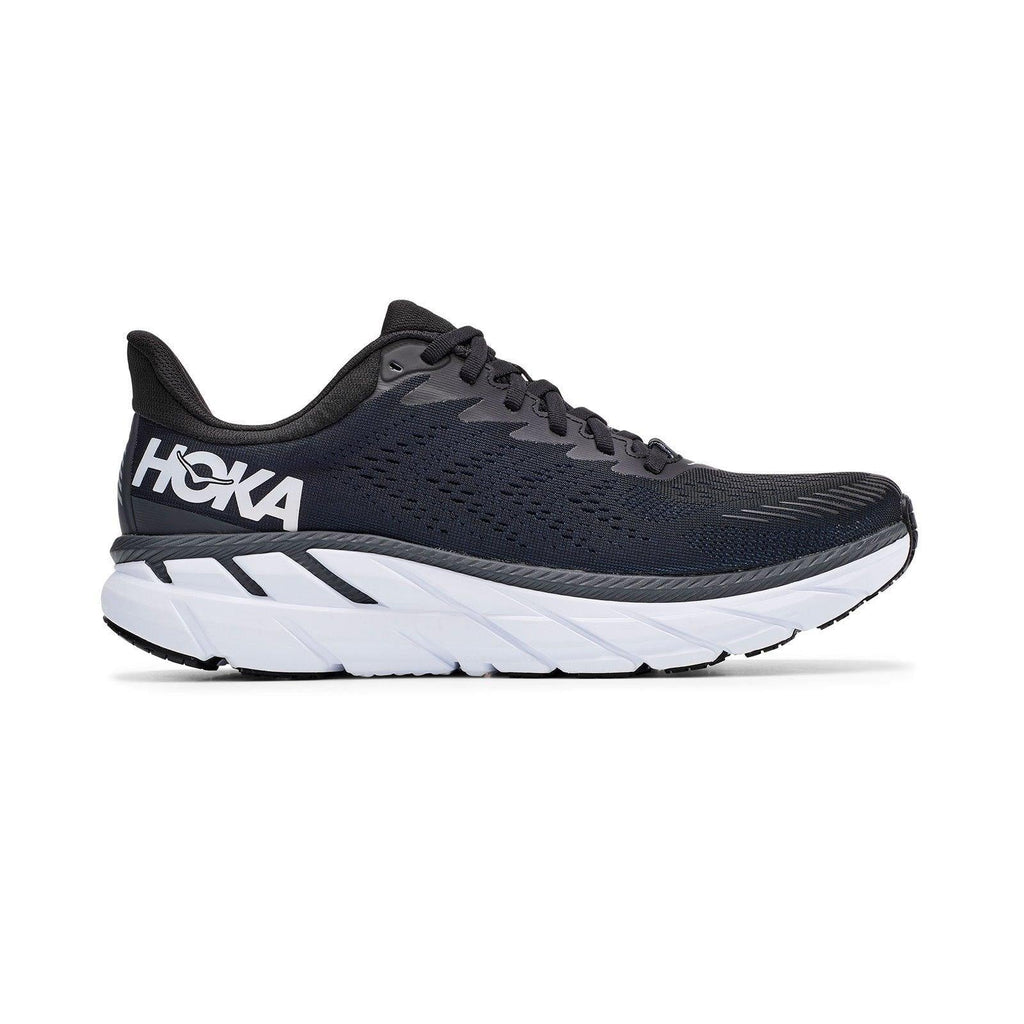 נעלי ריצה הוקה קליפטון 7 רחבות לגברים Hoka 1110534/BWHT CLIFTON 7 WIDE-Black/White - AroSport - ארוספורט Hoka