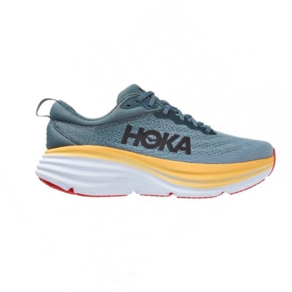 נעלי ריצה לנשים Hoka M Bondi 8 X-Wide בכחול וצהוב.