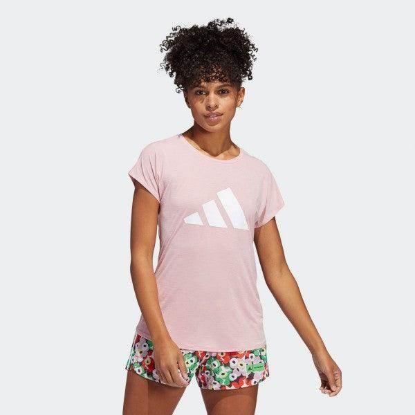 חולצת אדידס לנשים ADIDAS 3 BAR TEE WONMAU/WHITE HB6281 - AroSport - ארוספורט Adidas