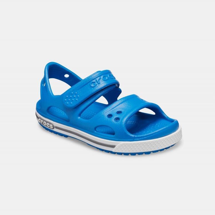 Crocs Crocband II Sandal 14854-4JN - סנדל ילדים עם סקוצ' בצבע כחול קובלט/אפור - AroSport - ארוספורט Crocs
